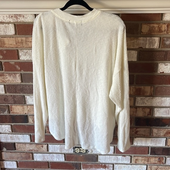 Long Sleeve Ribbed Henley Top - Picture 2 of 2